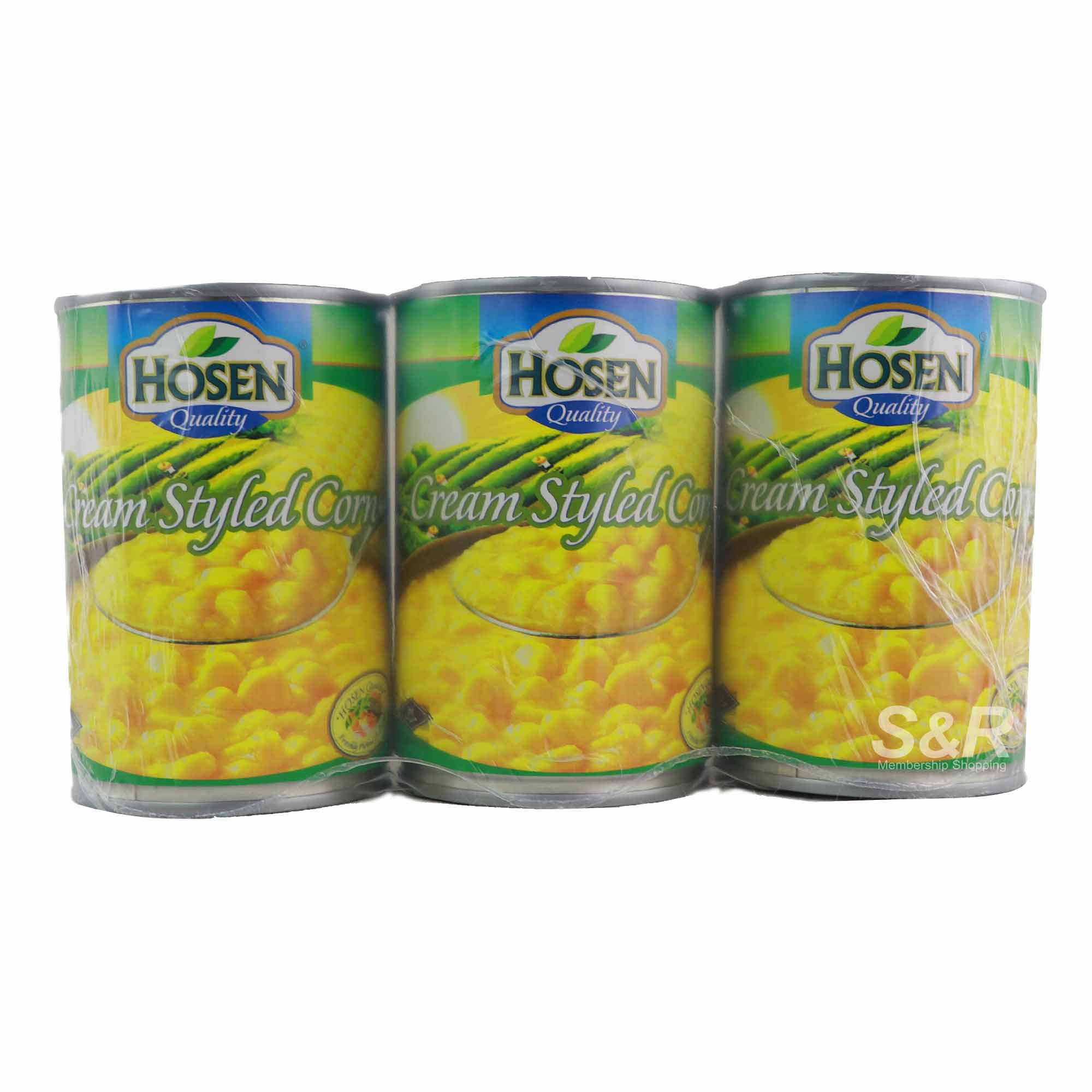 Hosen Quality Cream Styled Corn 3 cans Hosen Quality Cream Styled Corn 3 cans